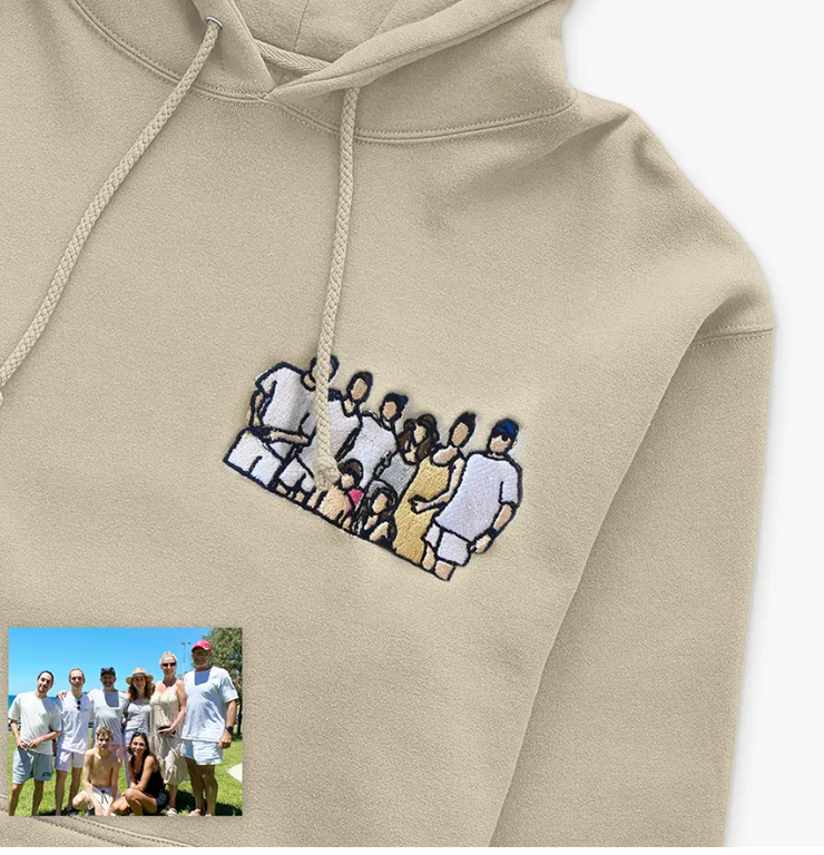 Embroidered Full Portrait Hoodie