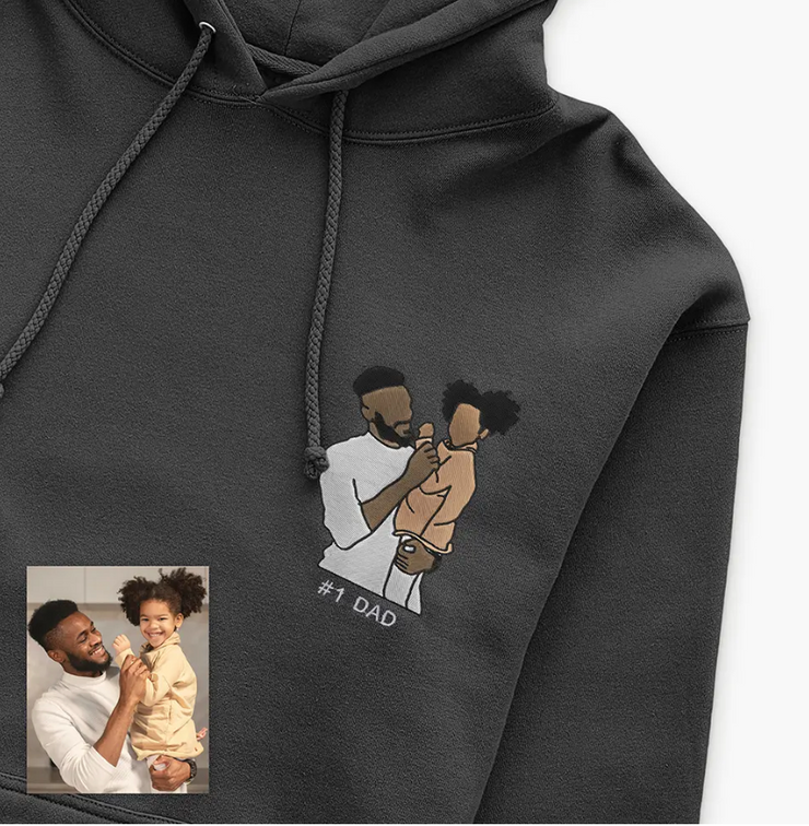 Embroidered Full Portrait Hoodie