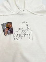 Embroidered Portrait Hoodie