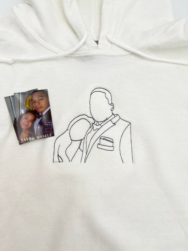 Embroidered Portrait Hoodie